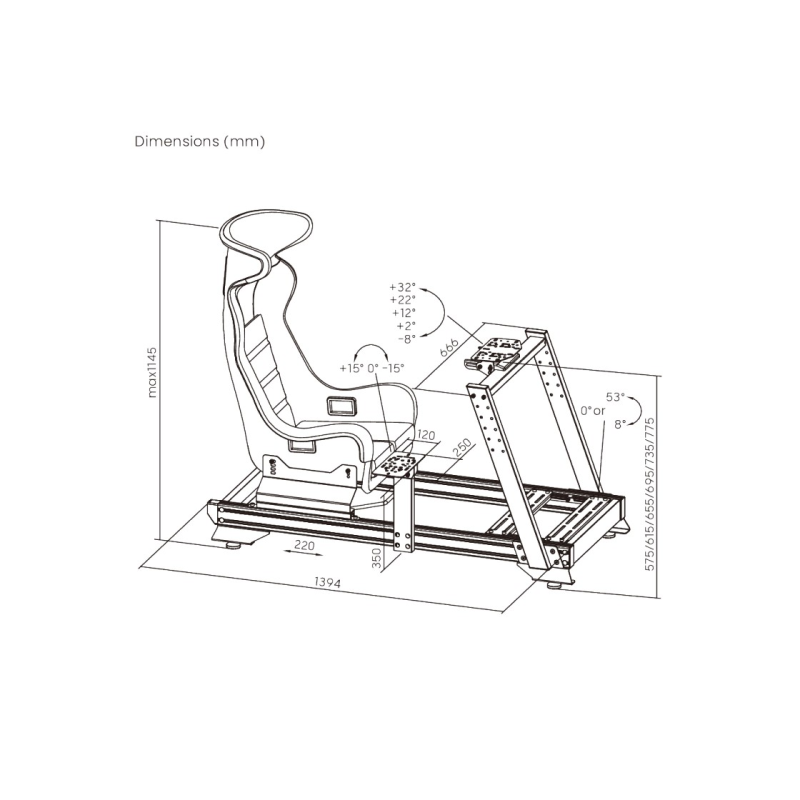 Lumi LRS16-BS04 Racing Simulator Cockpit