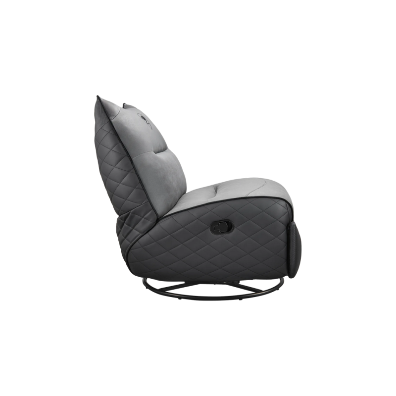 Gaming Sofa Cougar Overlord Neo Gray/Black, User max load up to 150kg/height 160-195cm, Rock, Recline and Swivel,