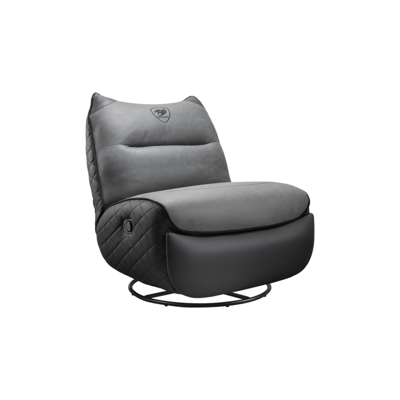 Gaming Sofa Cougar Overlord Neo Gray/Black, User max load up to 150kg/height 160-195cm, Rock, Recline and Swivel,
