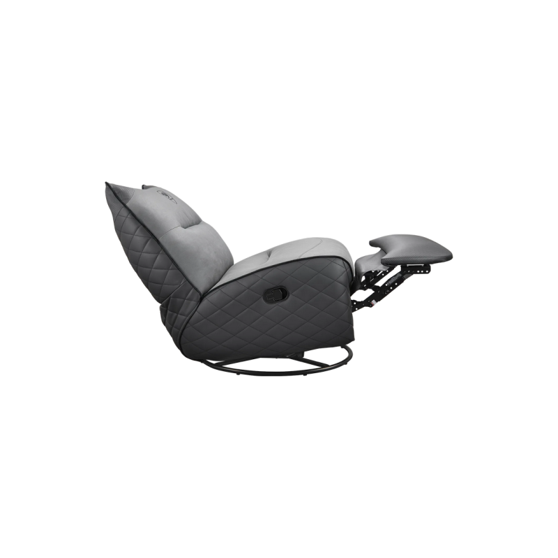 Gaming Sofa Cougar Overlord Neo Gray/Black, User max load up to 150kg/height 160-195cm, Rock, Recline and Swivel,