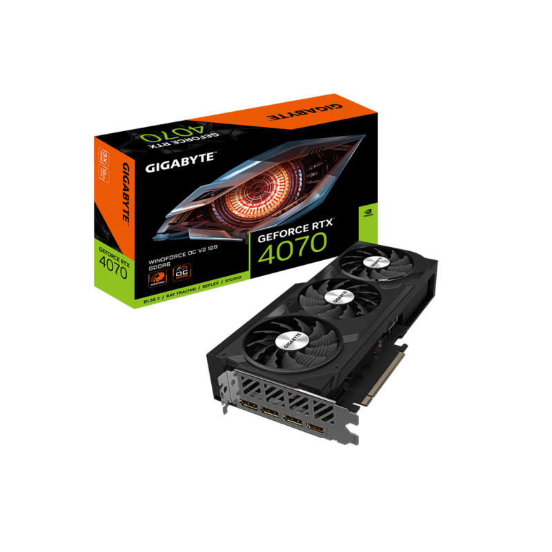 Видеокарта Gigabyte GeForce RTX 4070 WindForce OC