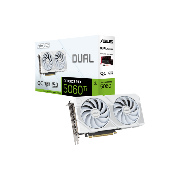 Placa Video Asus GeForce RTX 5060 Ti Dual White OC