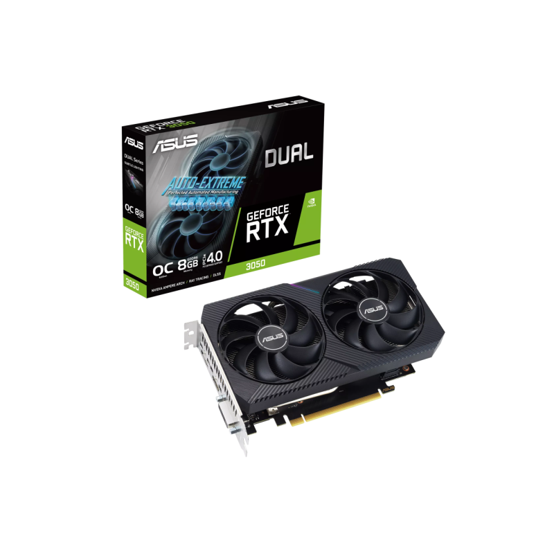 Видеокарта Asus GeForce RTX 3050 Dual OC, DUAL-RTX3050-O8G-V2