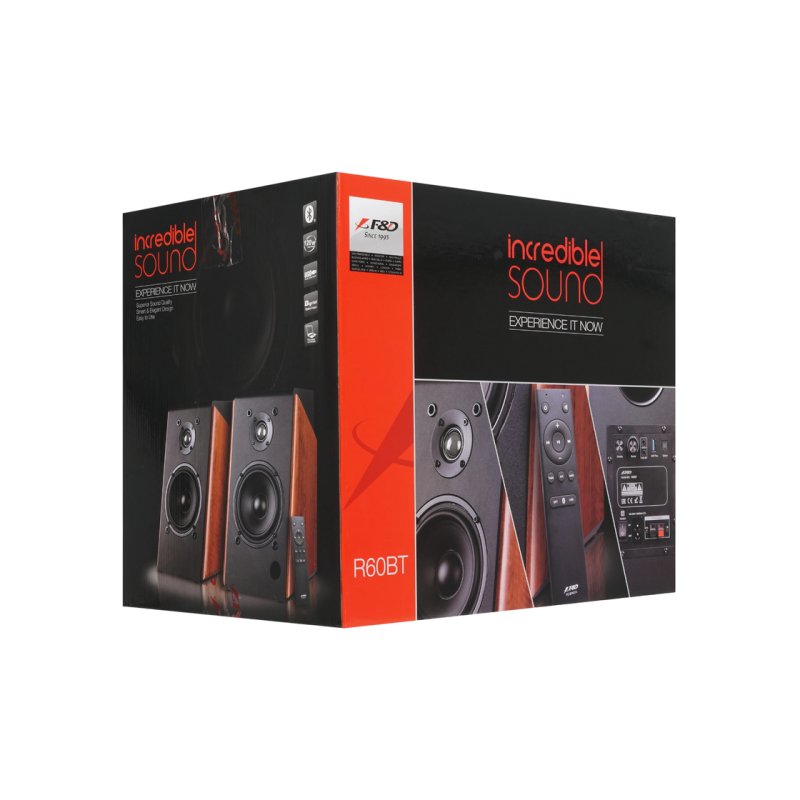Speakers F&D R60BT Black, 12W, Bluetooth