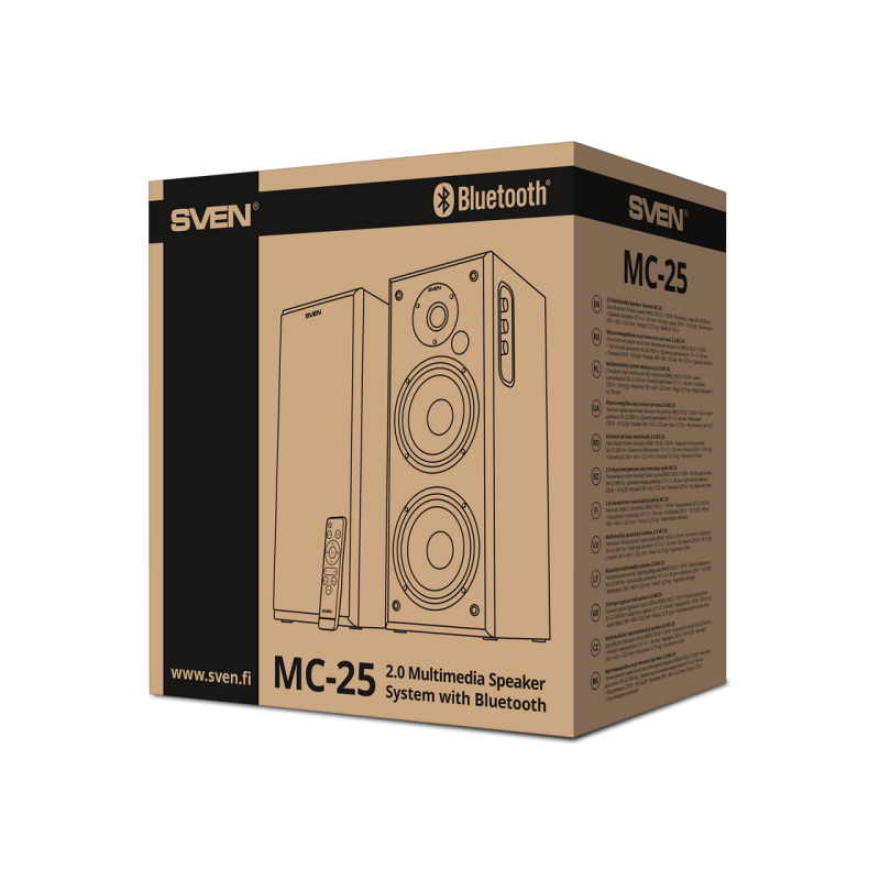 Speakers SVEN MC-25, black (150W, Bluetooth, RCA, OPT, HDMI, AUX, RC