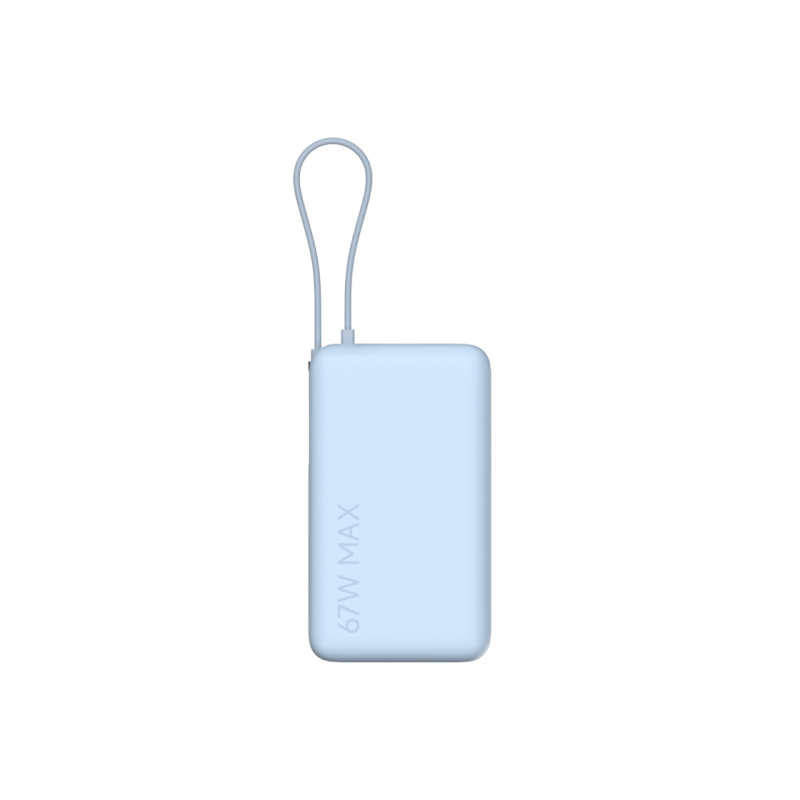 Power Bank, Xiaomi 10000 mah, 67W  (Integrated Cable), Ice Blue