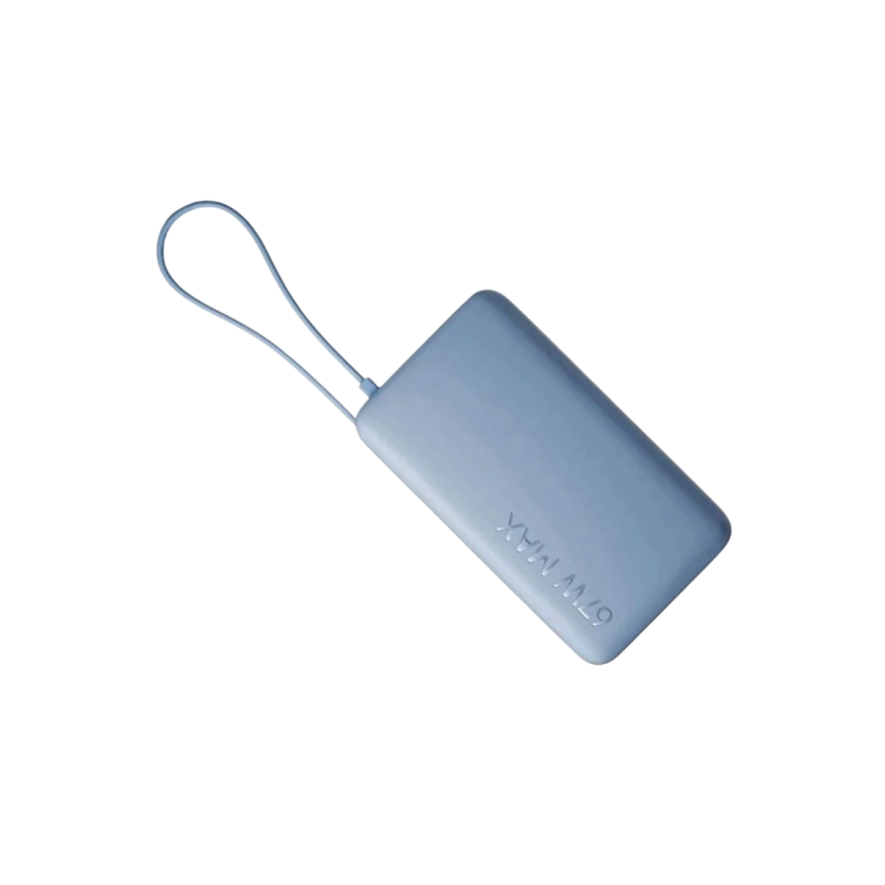 Power Bank, Xiaomi 10000 mah, 67W (Integrated Cable), Ice Blue