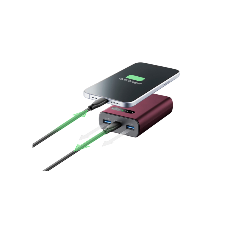Пауэрбанк Cellularline Fast PD 20W, Red
