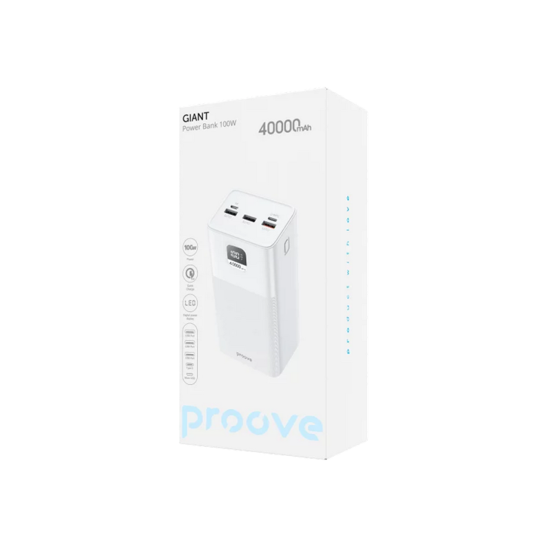 Пауэрбанк Proove Giant 100W, White