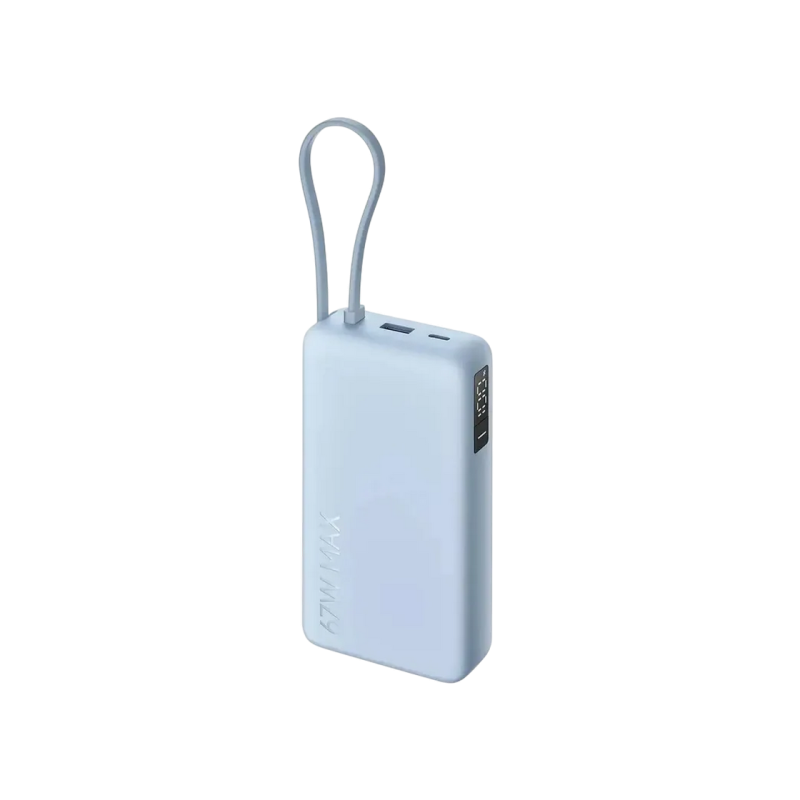 Power Bank, Xiaomi 20000 mah, 67W (Integrated Cable), Ice Blue