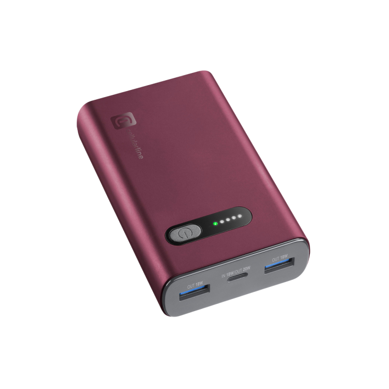 Пауэрбанк Cellularline Fast PD 20W, Red
