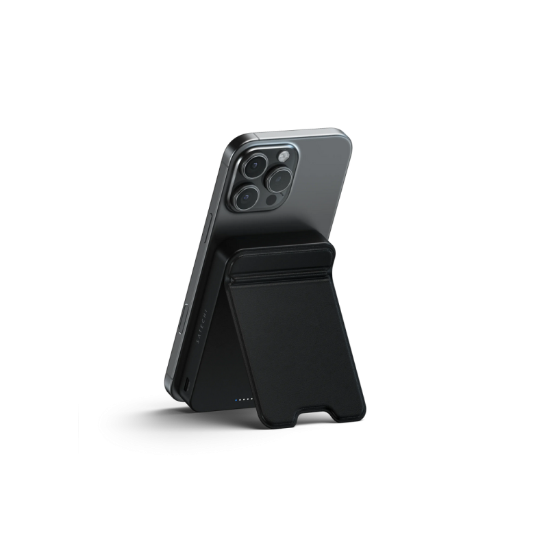 Power Bank, Satechi Qi2 10000 mah Magnetic with stand, Black