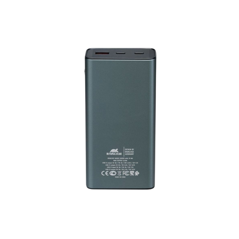 Пауэрбанк Rivacase VA1022 Dark Gray