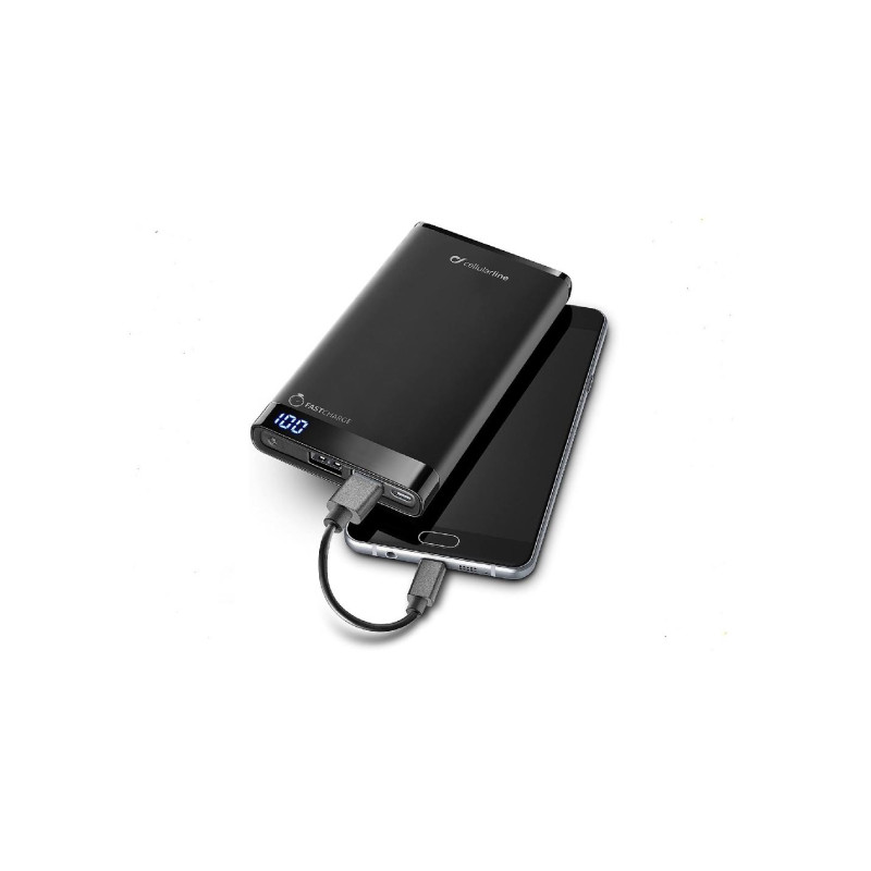 Пауэрбанк Cellularline USB C slim, Black