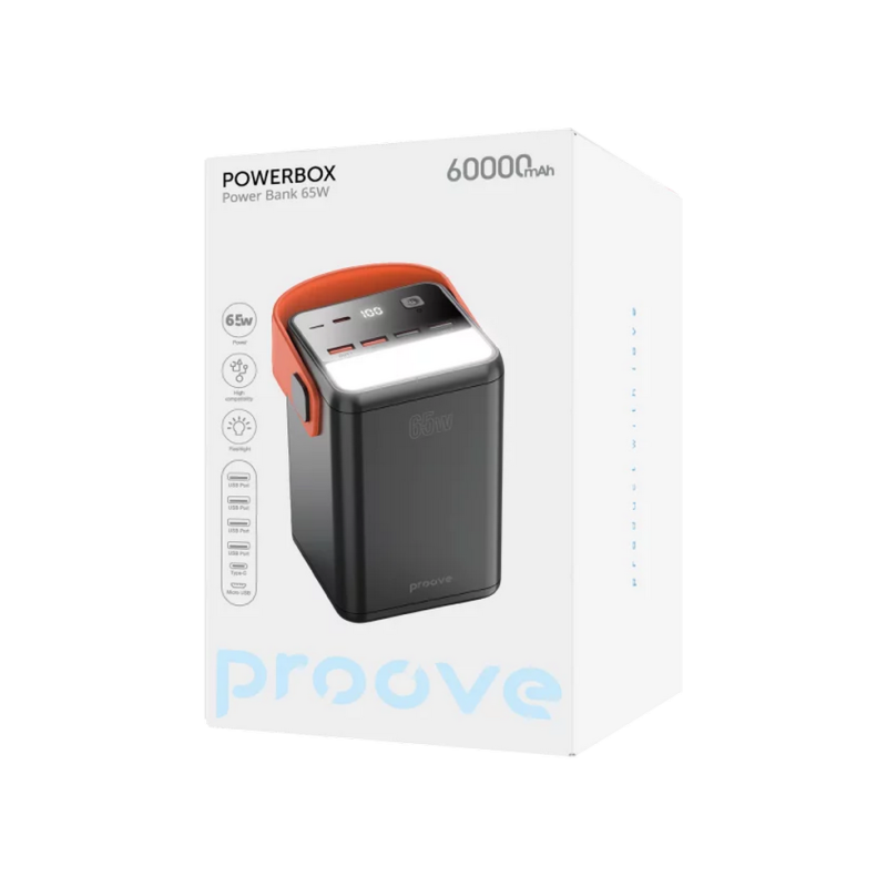 Пауэрбанк Proove Powerbox 65W, Black