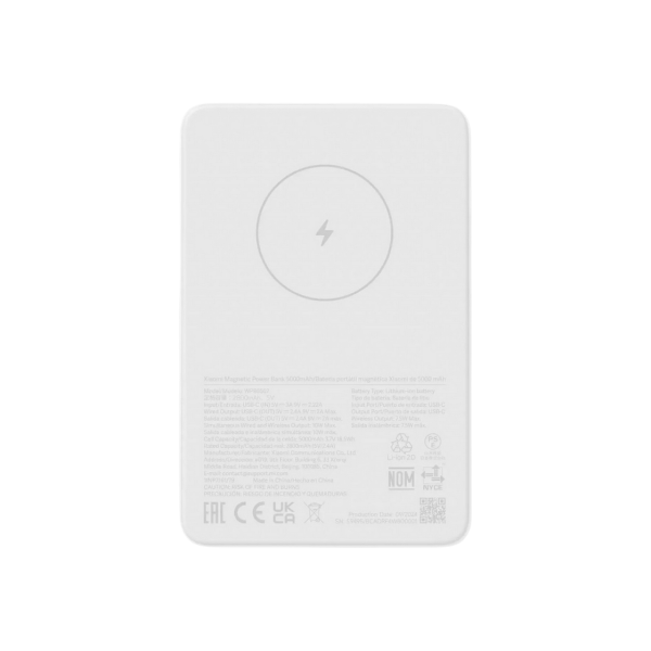 Power Bank Xiaomi Magnetic, 5000 mah, White, GL