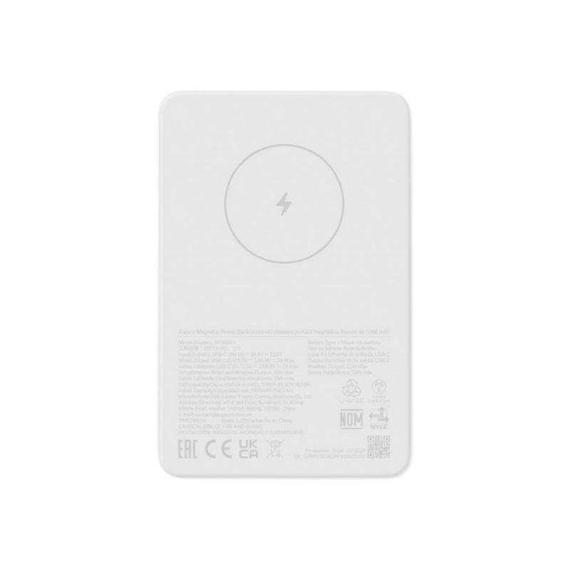 Power Bank Xiaomi Magnetic, 5000 mah, White, GL