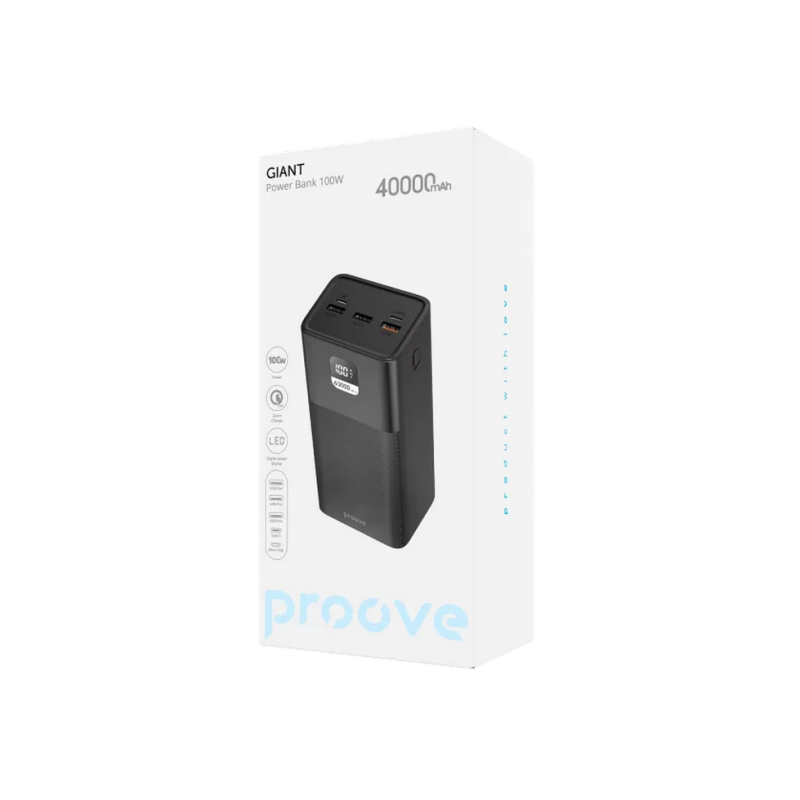 Пауэрбанк Proove Giant 100W, Black