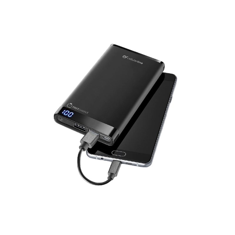 Пауэрбанк Cellularline USB C slim, Black