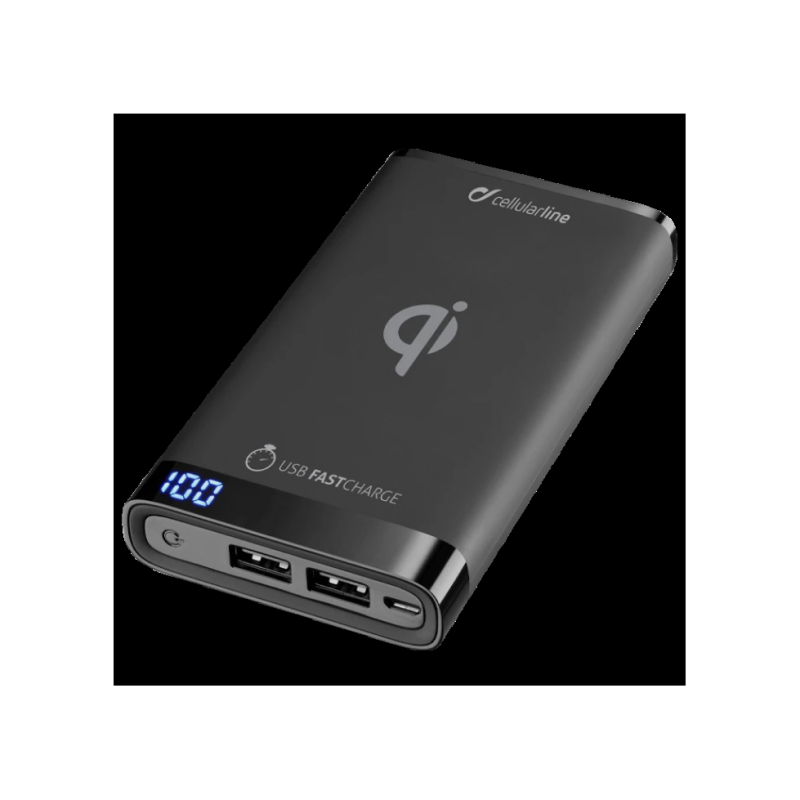 Пауэрбанк Cellularline 8000mAh Wireless, Black