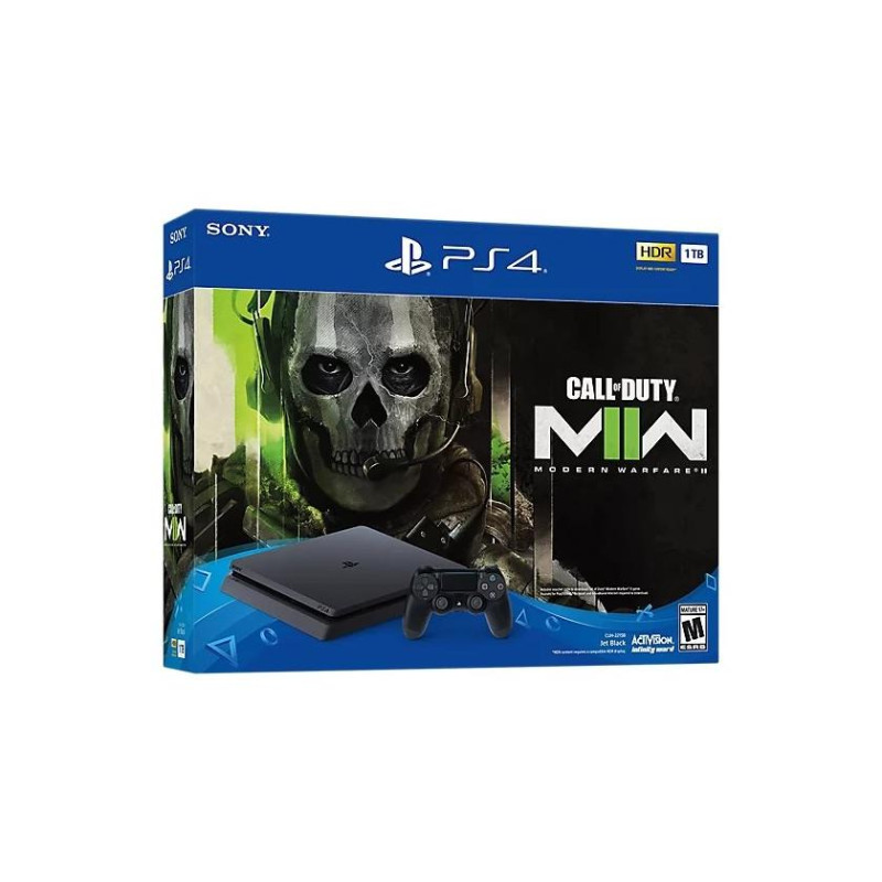 Sony PlayStation 4 Slim, Call of Duty MWII, Black, PS4
