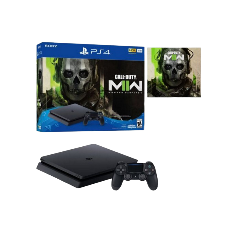 Sony PlayStation 4 Slim, Call of Duty MWII, Black, PS4