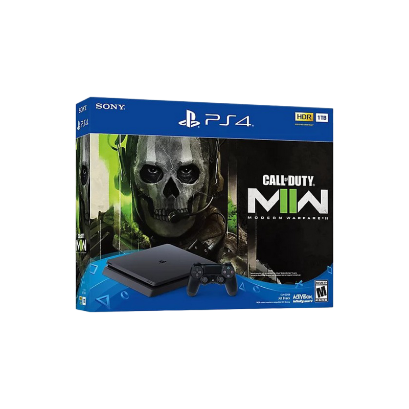 Sony PlayStation 4 Slim, Call of Duty MWII, Black, PS4