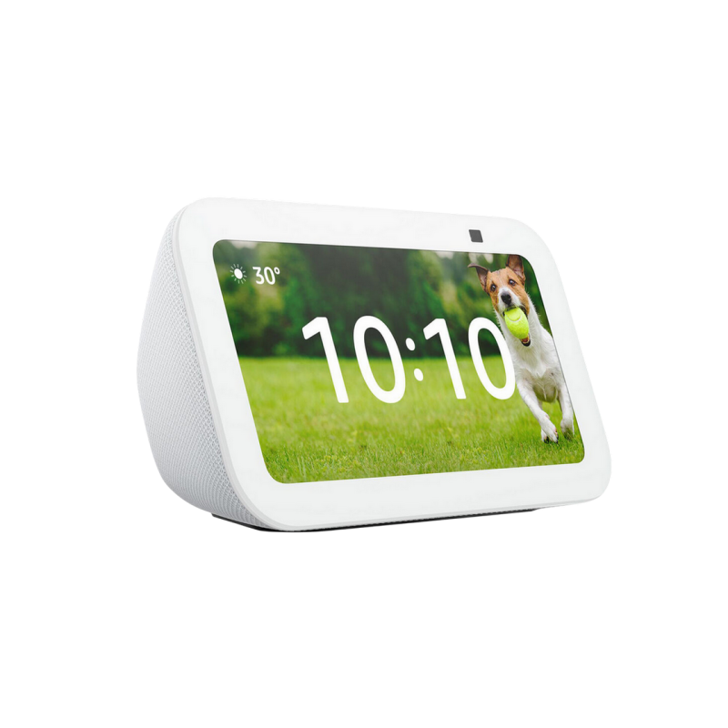 Amazon Echo Show 5 (3rd Gen) Smart Display and Alarm Clock, Glacier White