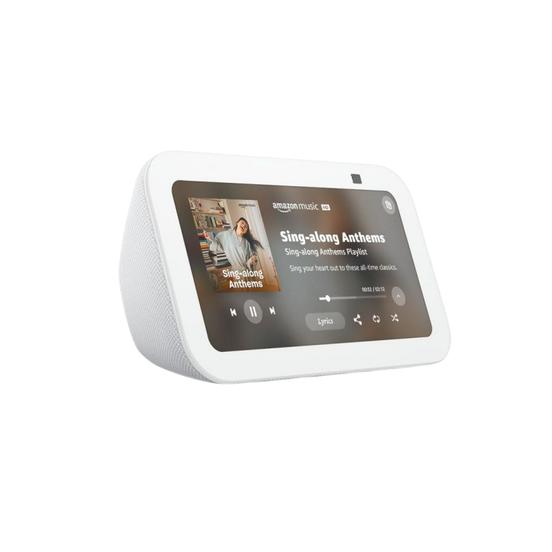 Amazon Echo Show 5 (3rd Gen) Smart Display and Alarm Clock, Glacier White