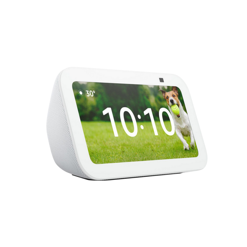 Amazon Echo Show 5 (3rd Gen) Smart Display and Alarm Clock, Glacier White