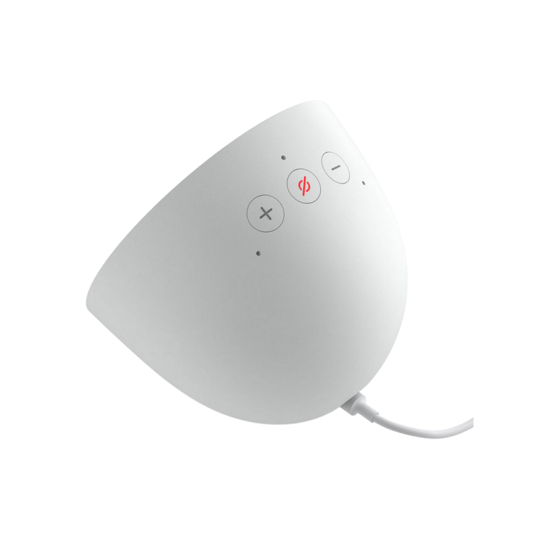 Amazon Echo Spot Smart Alarm Clock with Alexa (2024), Glacier White