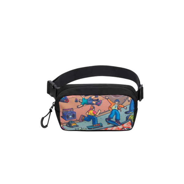 Waistpack Bag Rivacase 5410 Skaters, Black