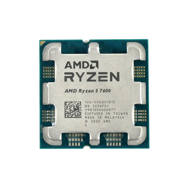 CPU AMD Ryzen 5 7600  (3.8-5.1GHz, 6C/12T, L2 6MB, L3 32MB, 5nm, 65W), Socket AM5, Tray