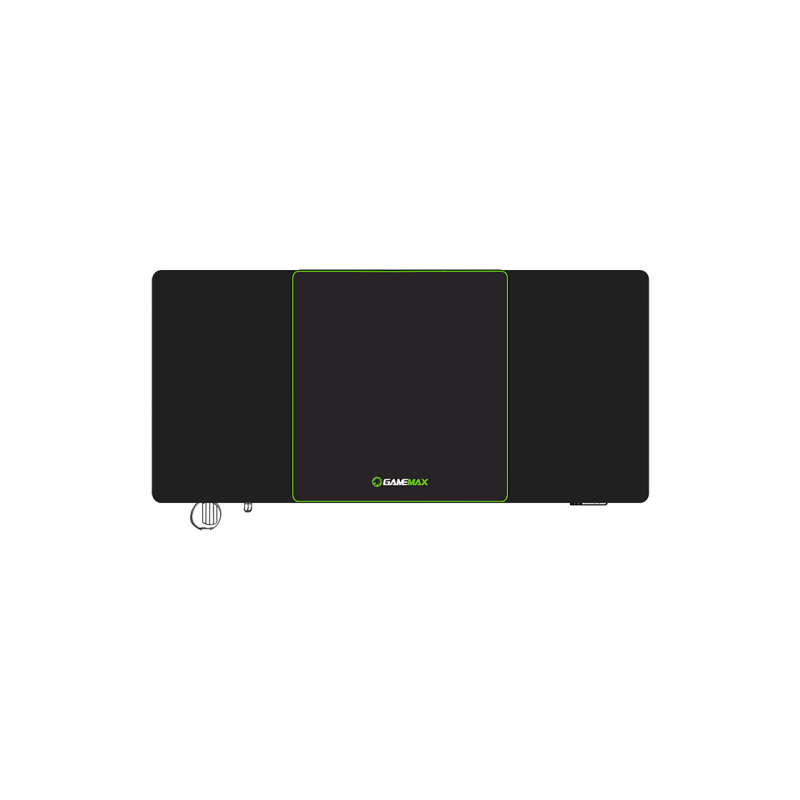 Игровой стол Gamemax D160-EC, 160 x 750 x (72–117) см, электрорегулировка высоты, подстаканник, держатель для гарнитуры, запираемый