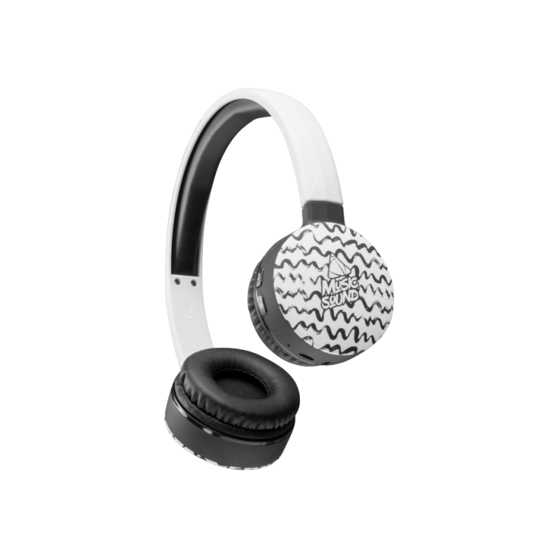 Наушники Cellular MUSICSOUND, White/Black Waves