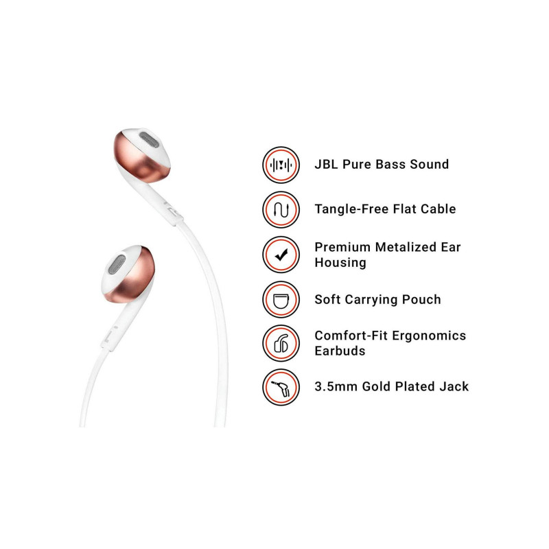 JBL T205, Rose Gold