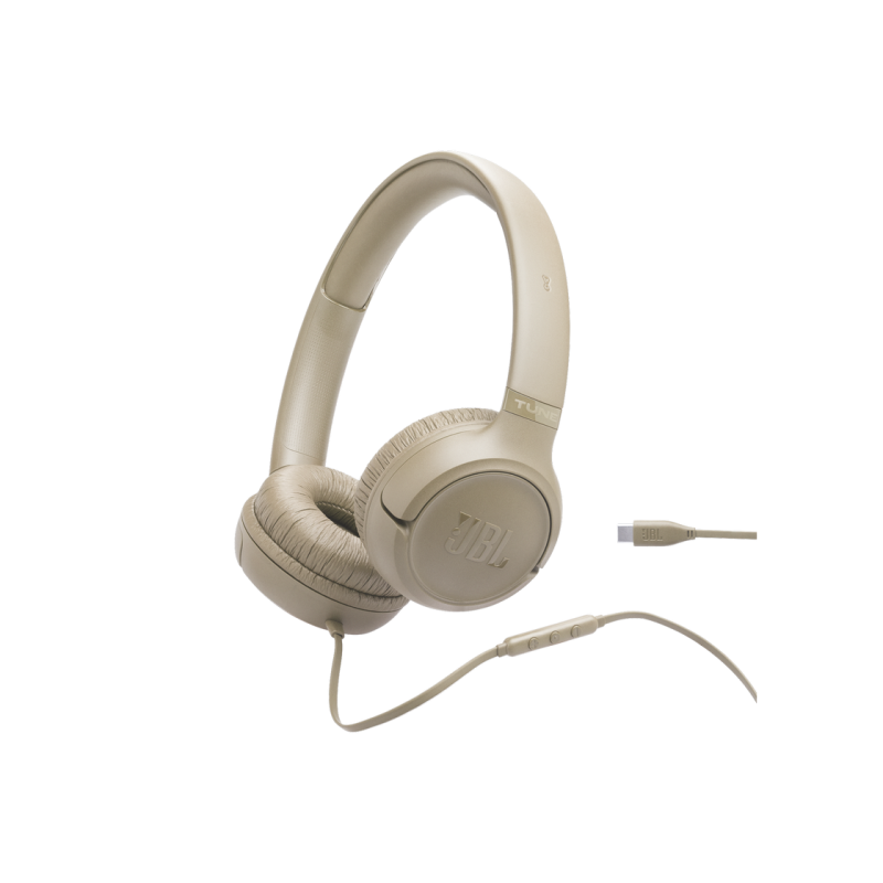 Headphones JBL T530C Beige, USB-C, On-ear