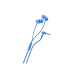 Ploos In-ear earphones with mic, Blue