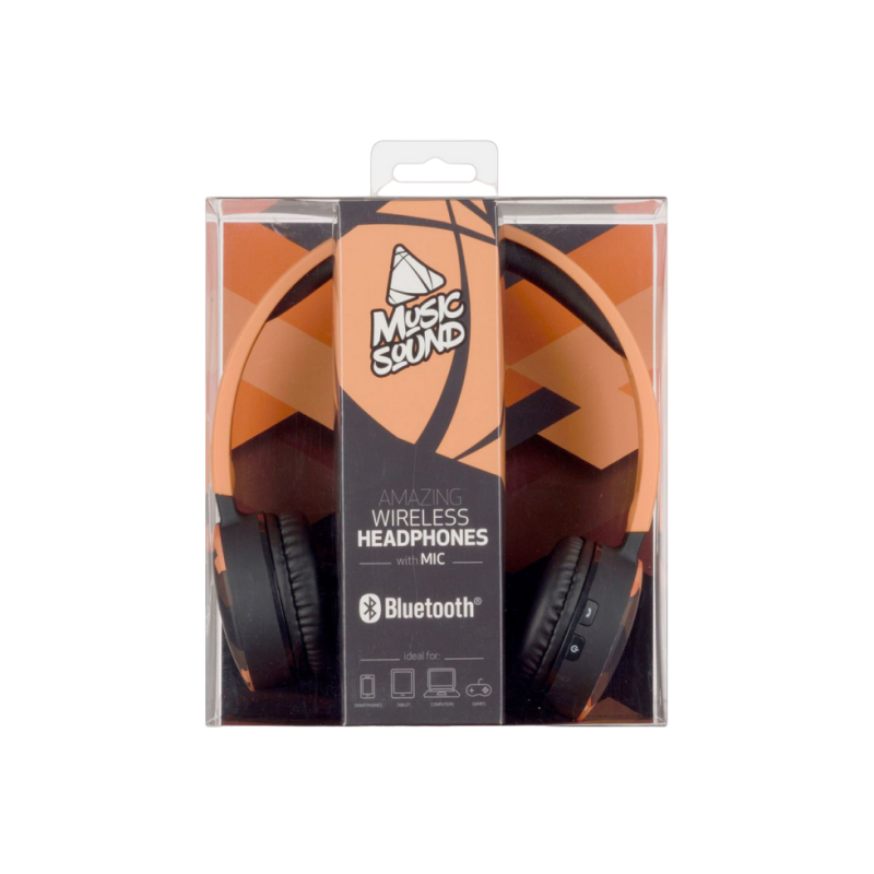 Наушники Cellular MUSICSOUND, Black/Orange