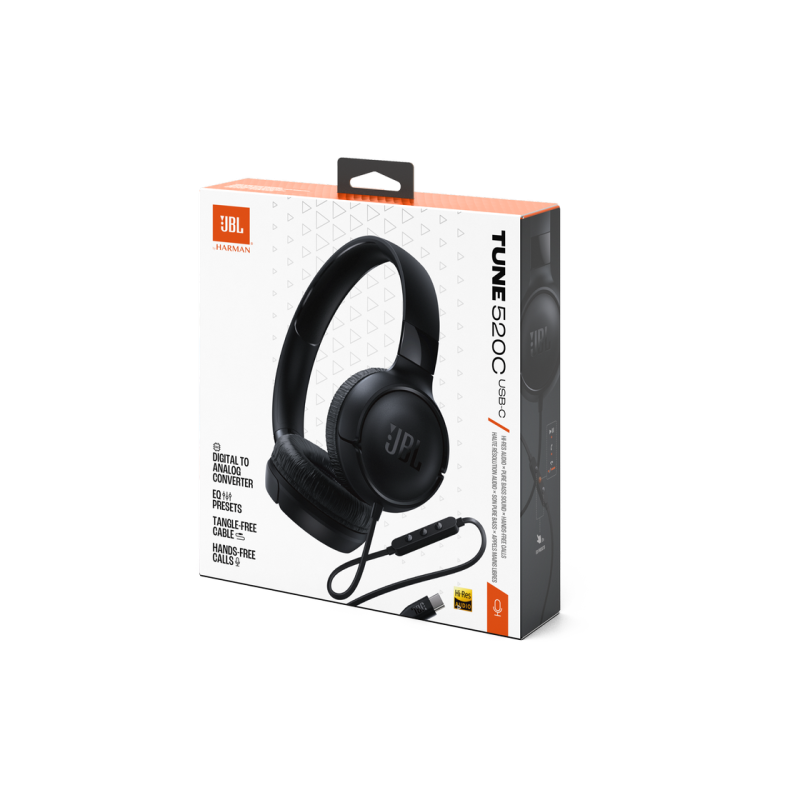 Headphones JBL T520C USB-C, Black