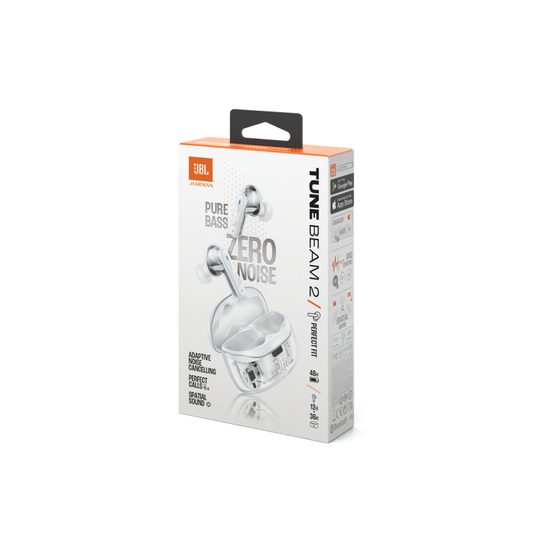 Беспроводная TWS-гарнитура JBL Tune Beam 2 Ghost White