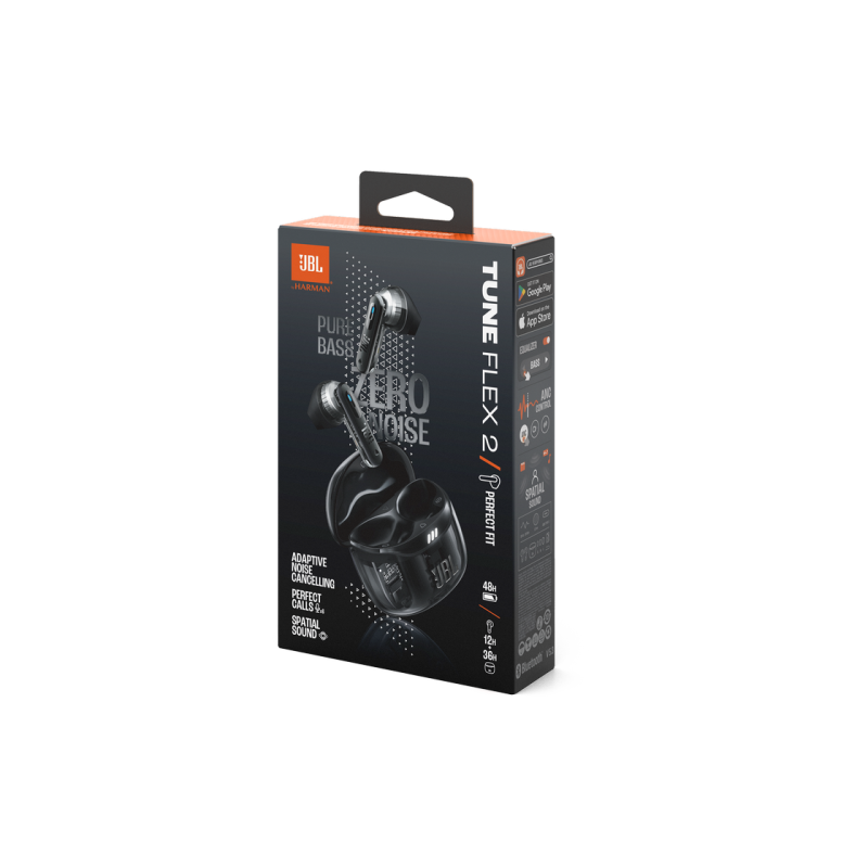 Беспроводная гарнитура JBL Tune Flex 2 Ghost Black, TWS