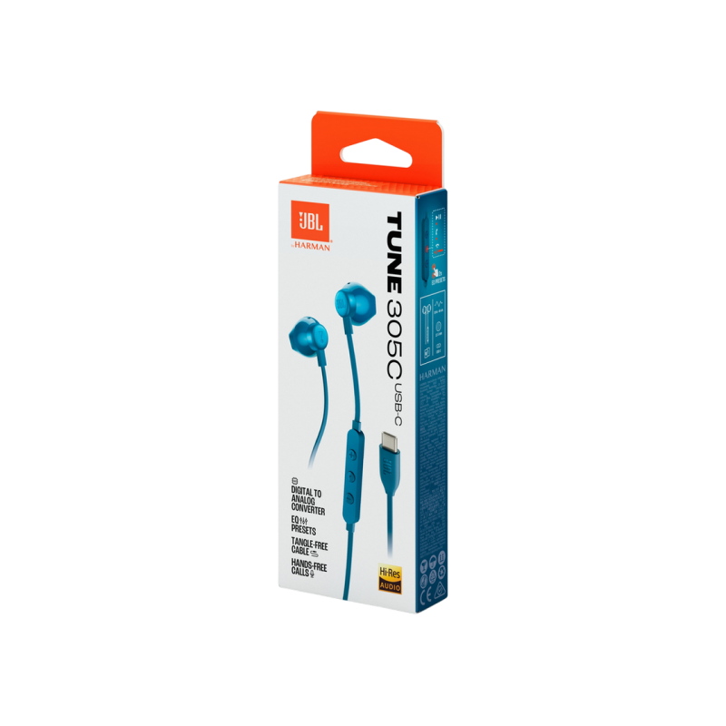 Наушники JBL T305C, Blue