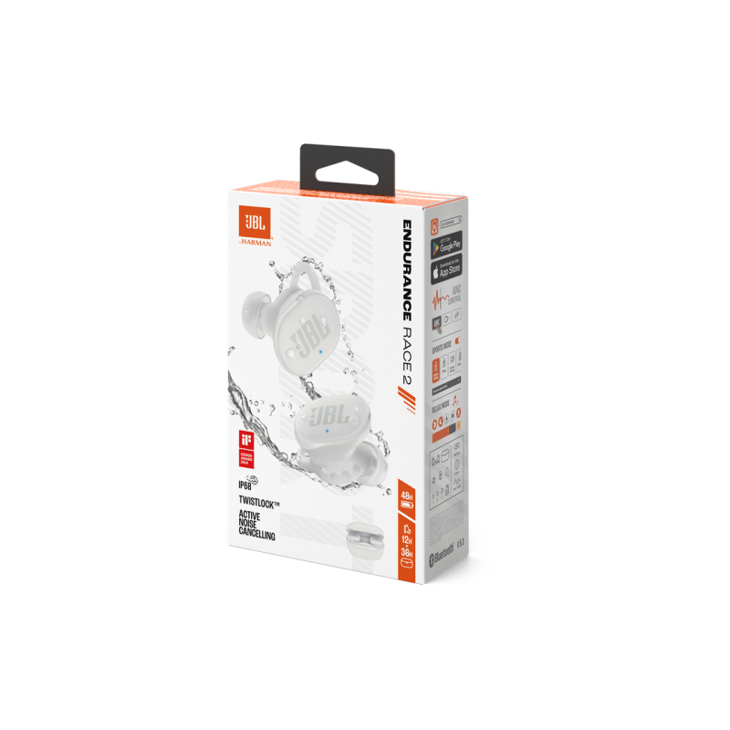 True Wireless JBL Endurance Race 2, White