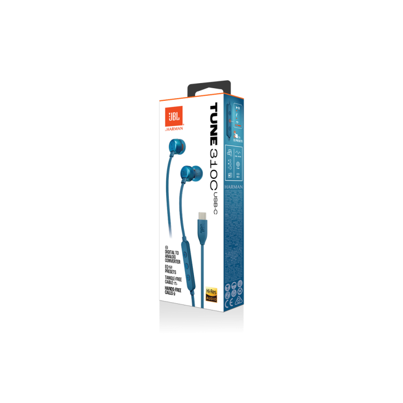 Наушники JBL T310C, Blue