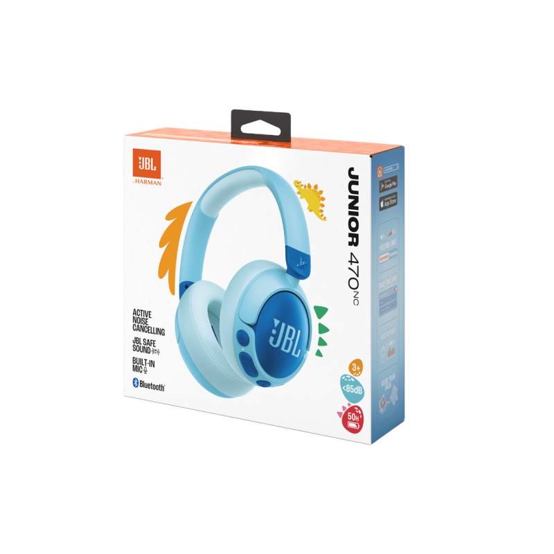 Наушники Bluetooth JBL JR470NC, детские, накладные, синие