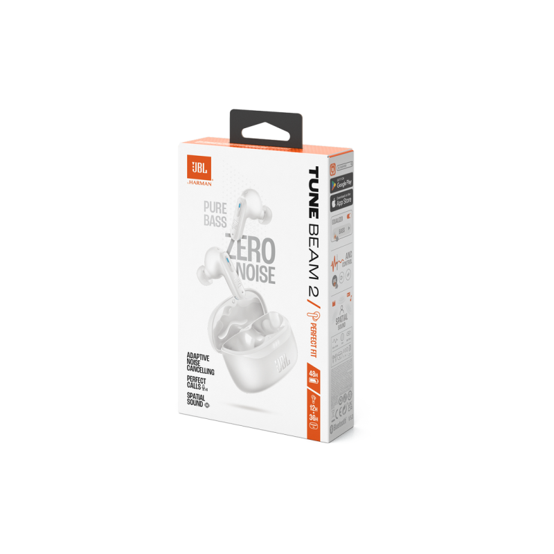 True Wireless JBL Tune Beam 2 White, TWS-гарнитура