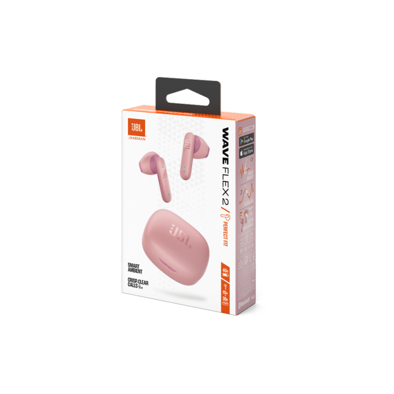 Беспроводная TWS-гарнитура JBL Wave Flex 2, розовая