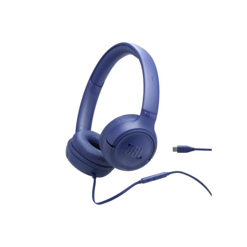 Headphones JBL T530C Blue, USB-C, On-ear
