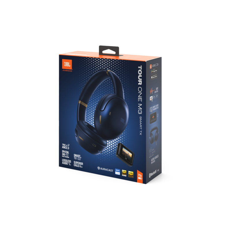 JBL Tour One M3 Smart TX, синие, полноразмерные Bluetooth-наушники с адаптивным шумоподавлением